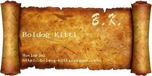 Boldog Kitti névjegykártya